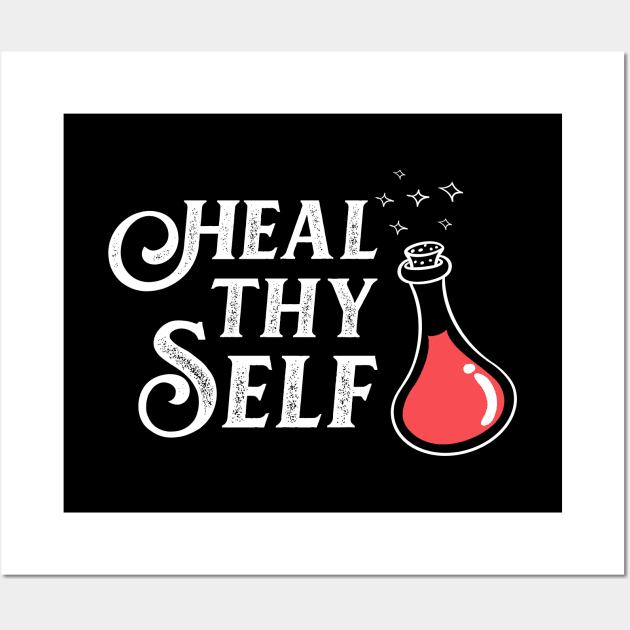 Heal Thyself Potion RPG Gaming Wall Art by pixeptional